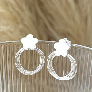 Aros Pétalos de Plata