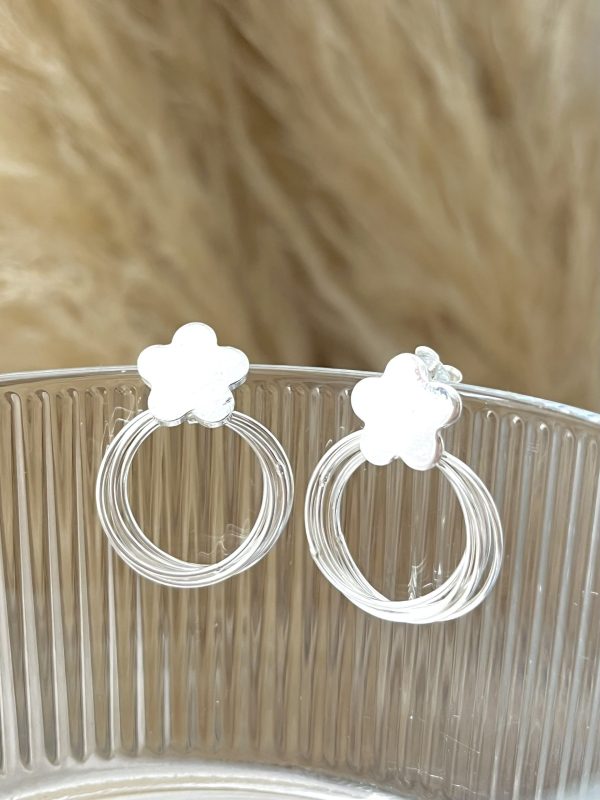 Aros Pétalos de Plata
