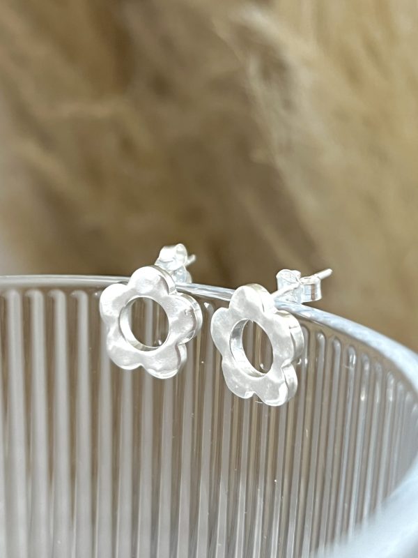 Aros Flor Martillada
