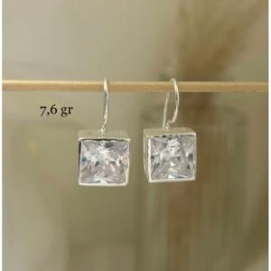 Aros Colganes Circón Blanco