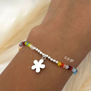 Pulsera Flor Mostacillas