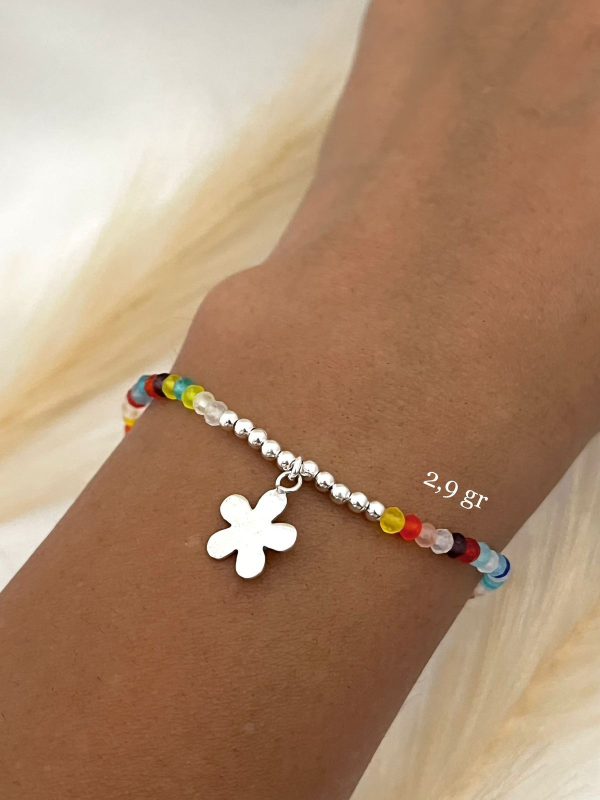 Pulsera Flor Mostacillas