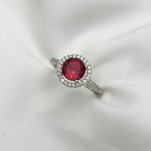 Anillo Circón Rojo