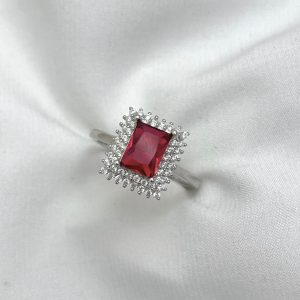 Anillo Circón Rojo